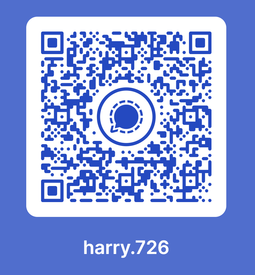 Signal QR code — username harry.726